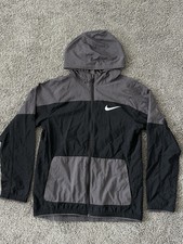 Nike Jacket Youth XL Black Dri-Fit Ful-Zip Breathable LS Hooded Boys