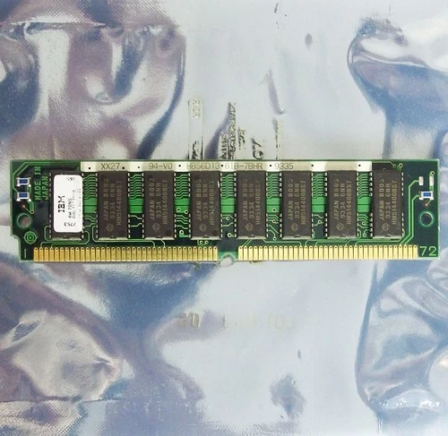 IBM P/N 7157010 4MB 70ns non-parity FPM RAM 72-pin gold contacts SIMM