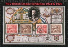 KING GEORGE V NICE POSTAL USED DISPLAY OF EMPIRE EXHIBITION 1924 & 1925 SETS #3