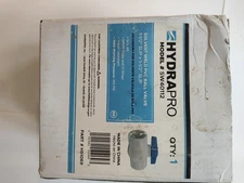 HYDRAPRO SW40112 SOLVENT WELD PVC BALL VALVE, 1 1/2" SLIP x 1 1/2" SLIP, NIB