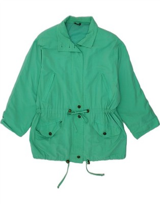 C&A Damen Windbreaker Jacke UK 18 XL Grün Polyester TA01