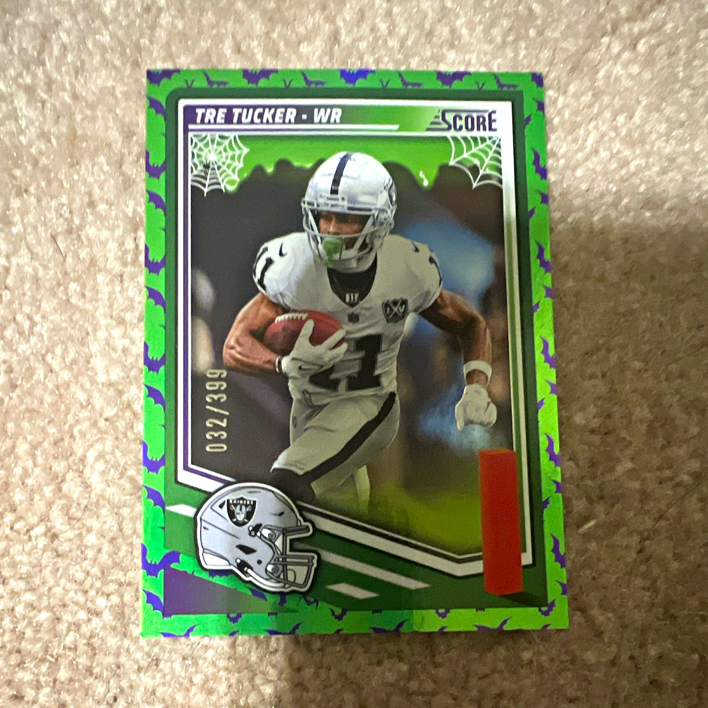 Panini 2025 Score Football Tre Tucker Raiders #242 Bats Parallel /399