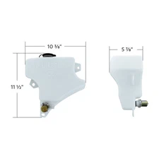 United Pacific 25002 Washer Fluid Reservoir for 2007-2019 Peterbilt 389 – 1 Unit
