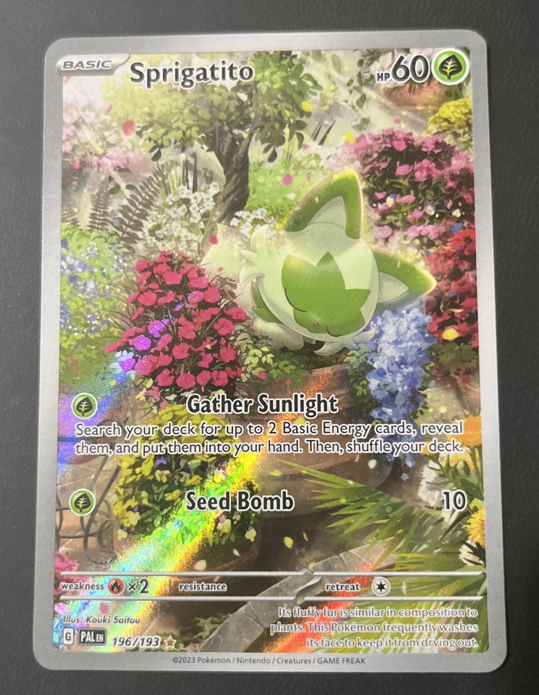 Sprigatito 196/193 SV02 Paldea Evolved Full Art Illus Rare Holo ENG Pokemon