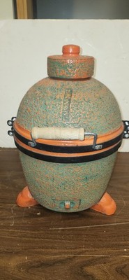VINTAGE Japanese Kamado Grill Smoker Charcoal BBQ Ceramic Made In Japan Complete