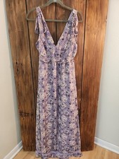 Victoria's Secret Purple Floral Maxi Dress Vintage 2013 Womens Medium