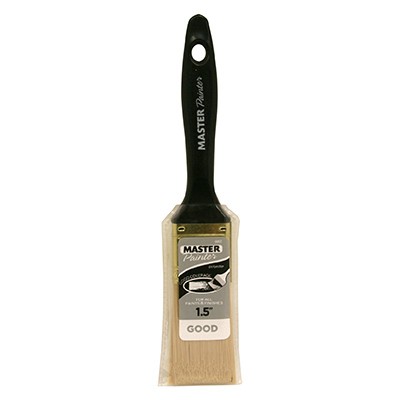 12 Pack - Flat Paint Brush, Polyester, Beavertail Handle, 1-1/2 In. - 30115TV