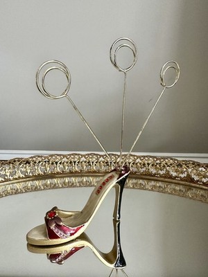 Adorable Jeweled Enamel Stiletto Ruby Red Shoe Photo Tree by Green Tree Gallery 