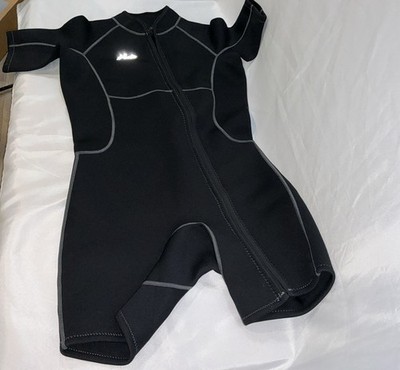 Hevto Wetsuit Shorty Short Sleeved Neoprene Front Zip Swim Surf MEN LS 2786F