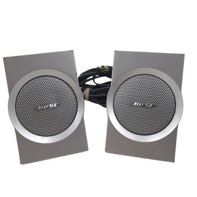 Pair of Bose Companion 3 Series Satellite Speakers Silver Mini #U7210
