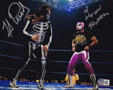 El Hijo del Fantasma La Parka Signed 8x10 Photo BAS COA WWE CMLL Lucha Libre AAA