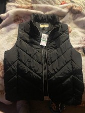 Michael Kors Womens Black Quilted Zip Collare...