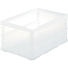 TRUSCO Thin Folding Container 40L Transparent TSK-O40B-TM x 2