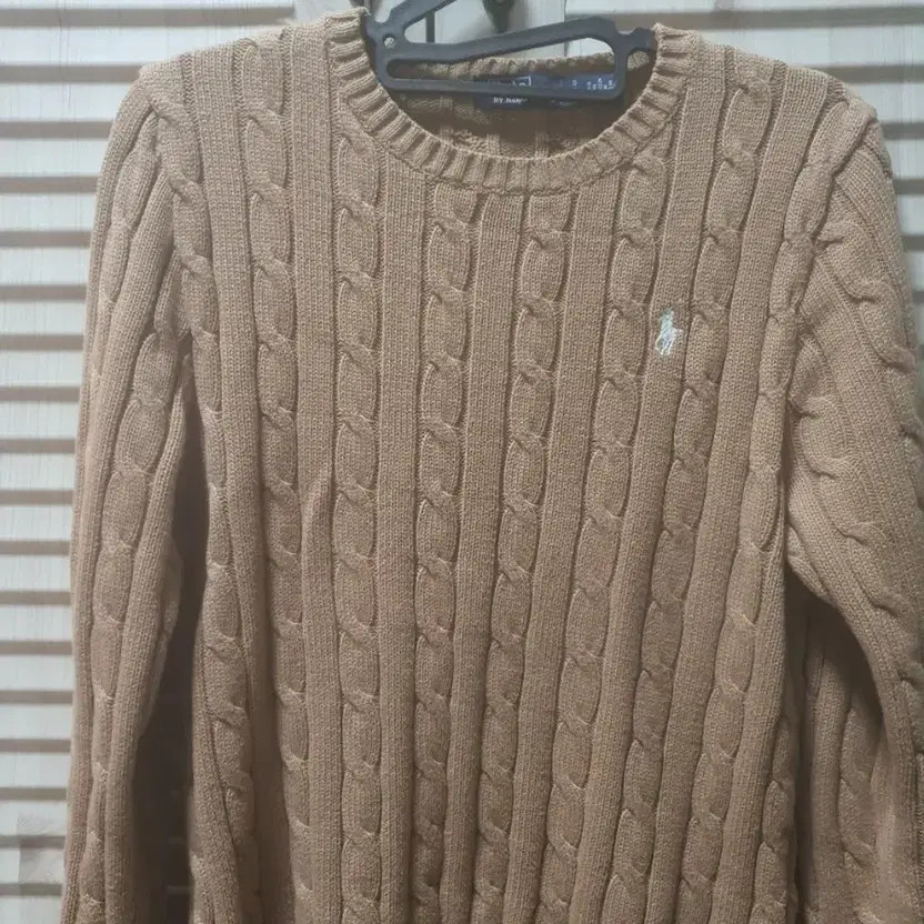 Authentic Polo Ralph Lauren Cable Knit Sweater S - Brown & White thumbnail 4