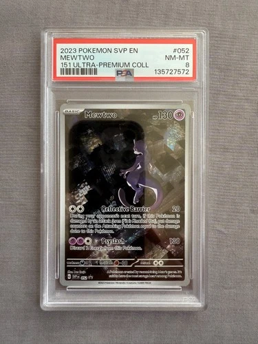 PSA 8 Mewtwo Pokemon Card TCG - 2023 151 UPC Promo #052