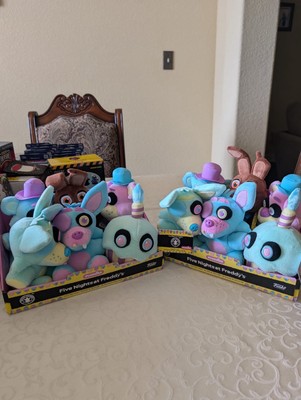 Two 2021 Five Nights At Freddy s FNAF Plush Easter Spring Colorway Set Box 