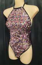 NWT Ann Summers Pink Multi Sequin Bodydoll One Piece Size XS AU4-6 EU 30-32