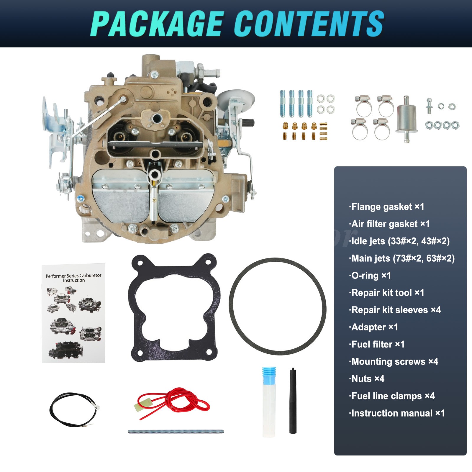 Rochester Quadrajet Carburetor 4 Barrel for Chevy GMC 327 350 396 427 454 750CFM