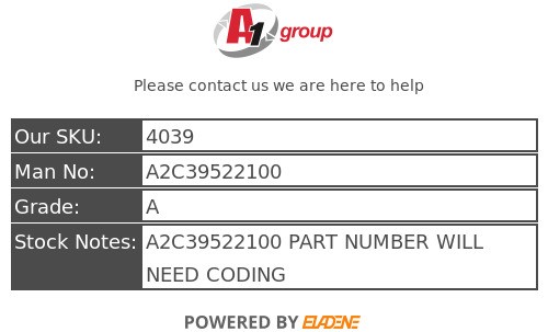 MERCEDES CITAN W415 EXTRA LWB 2012-2021 ENGINE ECU A2C39522100 A2C39522100 - Picture 5 of 9