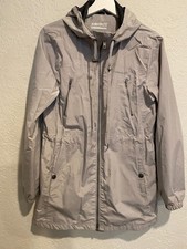 Avalanche Women  s Medium Hooded Windbreaker Gray Zip Jacket Lightweight Outdoor