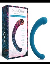 PlusOne Vibrating Dual Arc Massager, 5 Vibration Settings, Teal, Waterproof