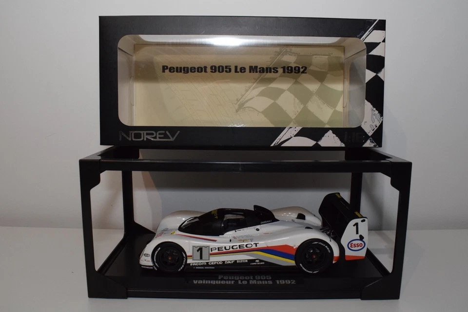 B86 1:18 NOREV 184770 PEUGEOT 905 LE MANS BLUNDELL WARWICK DALMAS #1 MIB - Immagine 2 di 4