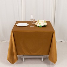 70" x 70" GOLD Scuba Polyester Square TABLECLOTH Wedding Table Linens Party