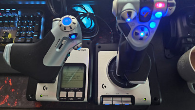 logitech saitek x52  Joystick mit Schubregler