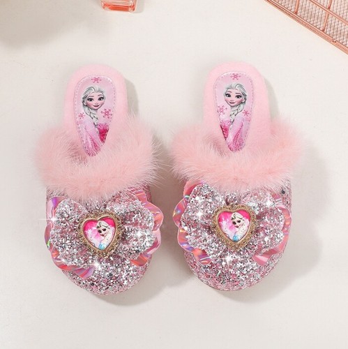 New Girls Frozen2 Elsa Princess Home interior Flats warm Slippers Christmas Gift - Picture 15 of 17