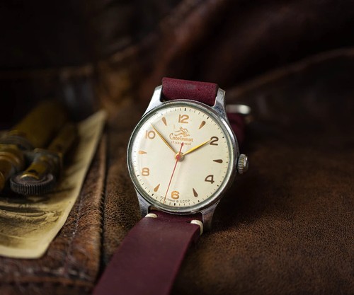 "Sportivnye", Mens watch 1950s, made in USSR 1 MChZ, classic watch, retro watch - Picture 3 of 6