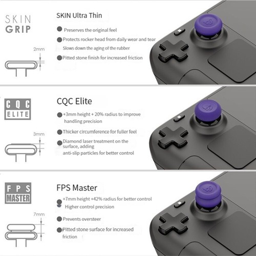 Silicone Thumbsticks Grips Joystick Caps for Steam Deck/ROG Ally Game Console - Picture 10 of 17