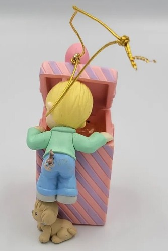 2 Preciosos Momentos Navidad Navidad Adorno Enesco Vintage LOTE + Caja *1 ROTO - Imagen 7 de 14