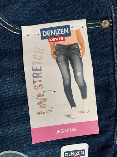 Denizem Levi’s Junior Jegging Size 00/0 Dark Blue Color Love Stretch New - Picture 4 of 7