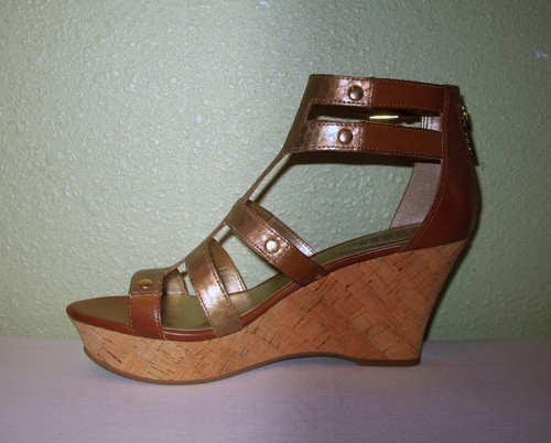 SANDALI DONNA COGNAC BRONZO GUESS GLADIATORE PLATEAU ZEPPA US 10 EUR 40 40,5 41 - Foto 12 di 12