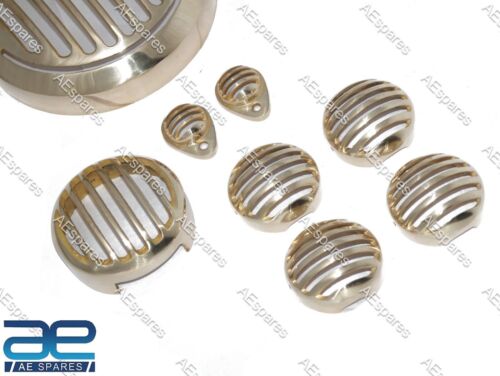 Phare Housse Gril Set Laiton Pour Royal Enfield Neuf Classique 350cc Reborn S2u - Photo 5/12