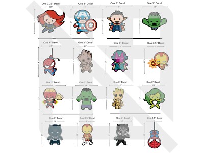 Stickers, Label Tags, Anime Superhero Baby Chibi Avengers Baby