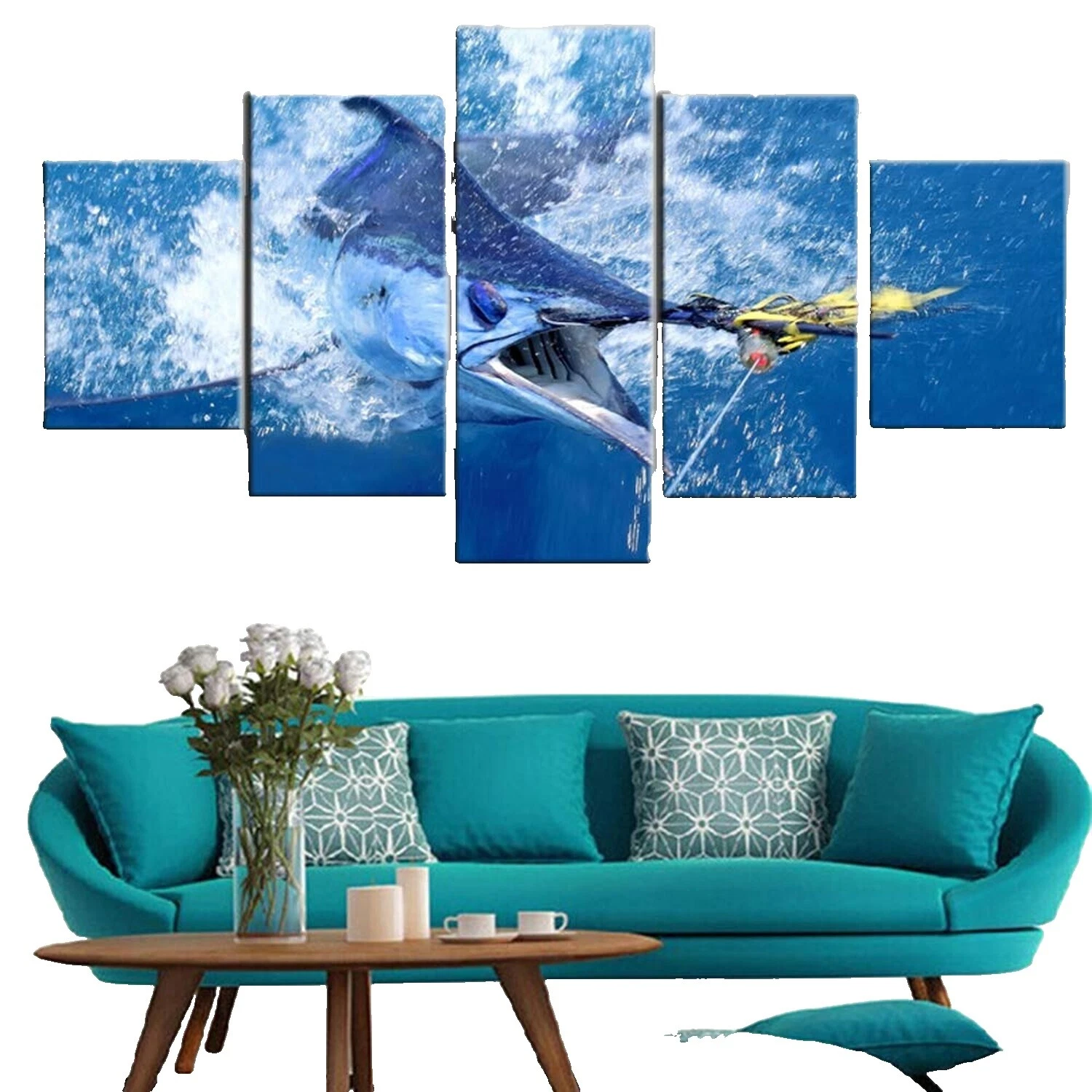 Moldura de pesca Home Décor Pôsteres e Gravuras