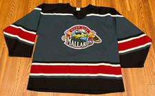 QC QUAD CITY MALLARDS vtg Y2K Hockey Jersey Mens CHL XP Athletic Knit UHL ECHL