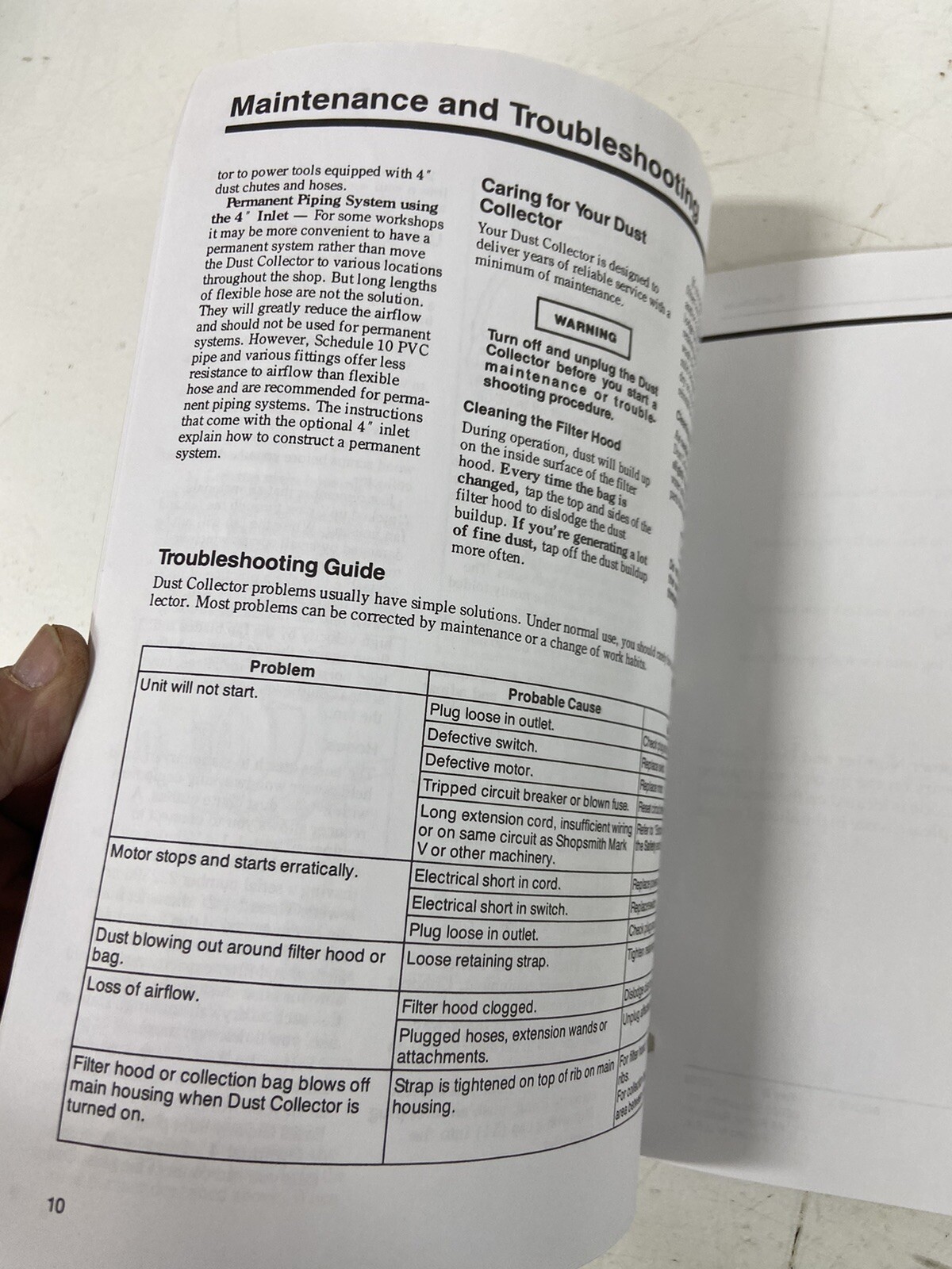 Shopsmith Dust Collector Manual Free Shipping!! eBay