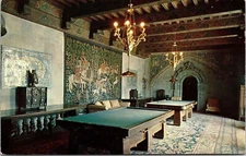 Hearst San Simeon State Historical Monument Billiard Room CA Chrome Postcard