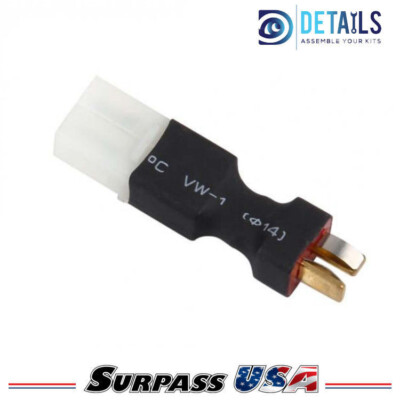 T-Plug (Deans) Male to Tamiya Female Adapter for RC Lipo Batteries (1pc)