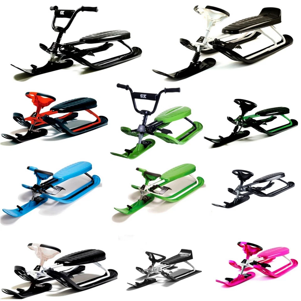 Stiga Schlitten Snow Racer 15 Modelle Snowracer Lenkschlitten Ski Bob Rodel Sled