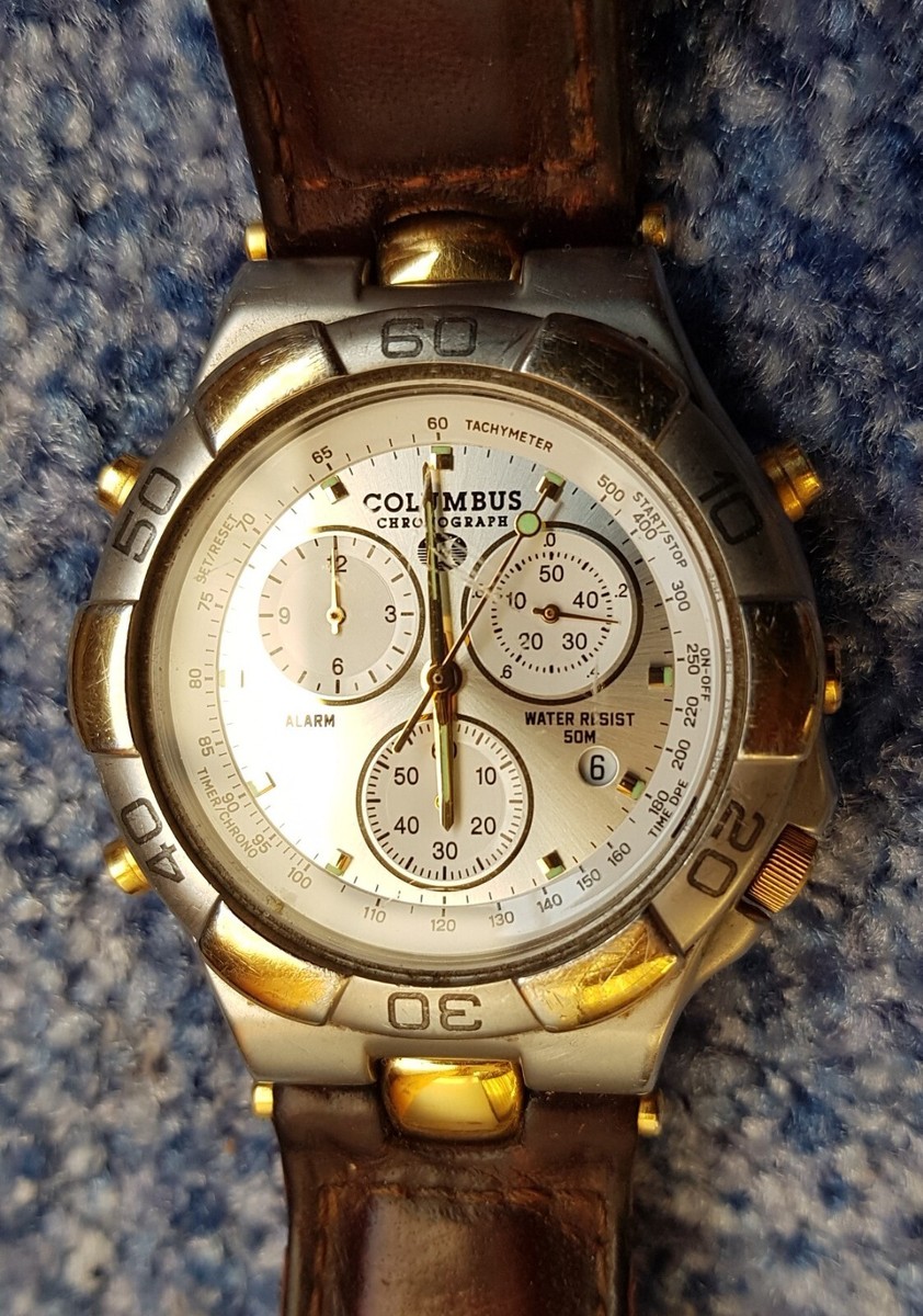 Herren Uhr Columbus Chronograph Tchibo 36623 Armbanduhr (evtl