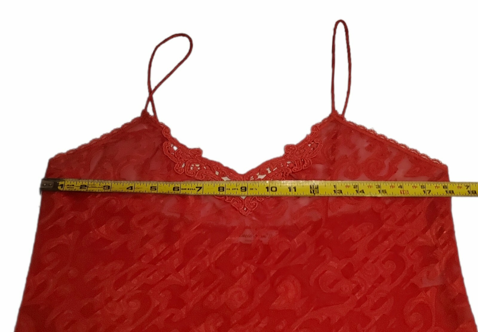 Lucie Ann II Women's Sz Medium Red Paisley Lace N… - image 6