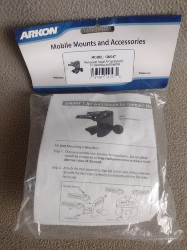 Arkon Swivel Air Vent Car Mount for Garmin Nuvi and StreetPilot Model GN047 - 第 4/4 張圖片