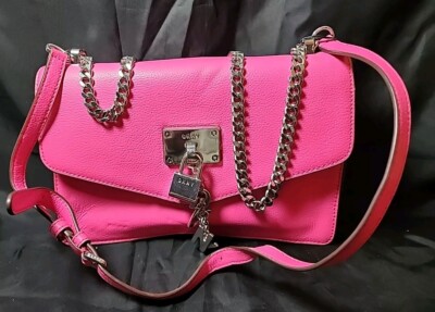 DKNY Elissa Large Leather Shoulder Bag / Purse  Pink.     2cntr10