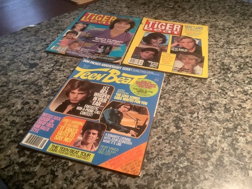 Lot of 3 1980 teen magazines…TIGER BEAT, TEEN BEAT…all as found