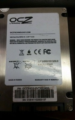 OCZ Vertex 2 240GB SATA 3Gbps 2.5 SSD OCZSSD2-2VTXE240G