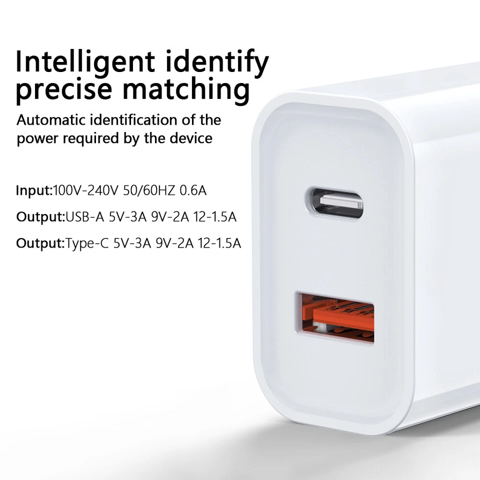 For iPhone 14 13 12 11 XR 8 20W Fast Charger Block USB Type C Wall Power Adapter - Image 3 of 4