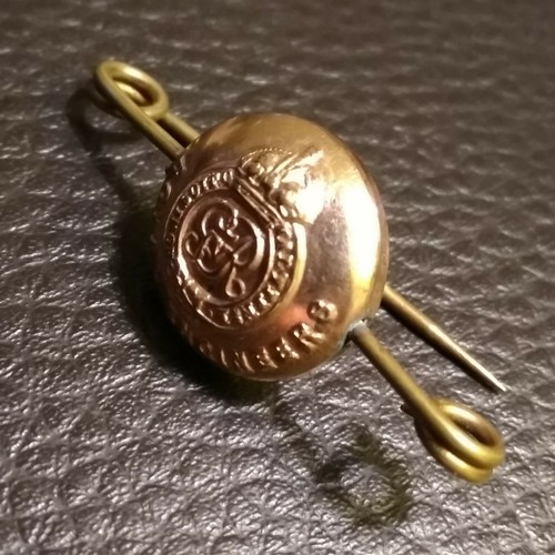 KÖNIGLICHE INGENIEURE HERZ BROSCHE GEROLLT GOLD ABZEICHEN MILITÄR ABZEICHEN 4 cm
